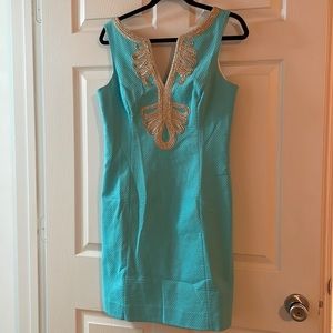 Lily Pulitzer Janice shift shorely blue dress size 6